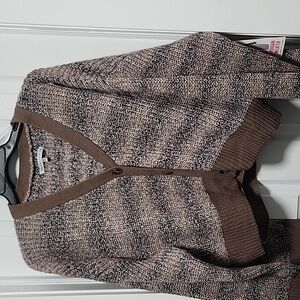 NWT Celebrity Pink Brown and Gray Cardigan Sweater